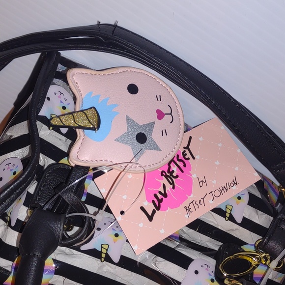 ๐ปBETSEY JOHNSON Unicorn Cats in Clear/Stripes - Picture 2 of 7